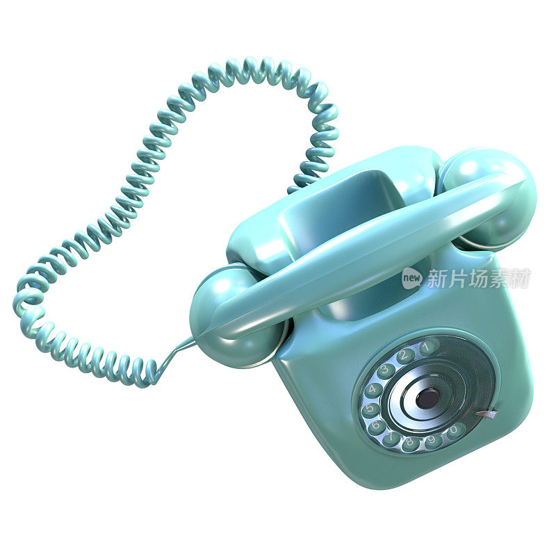 Realistic old vintage telephone isolated on transparent background.fit element for electronic scenes project.